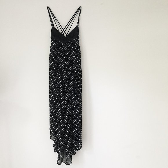 BCBGeneration Dresses & Skirts - BCBGeneration High Low Polka Dot Maxi Dress